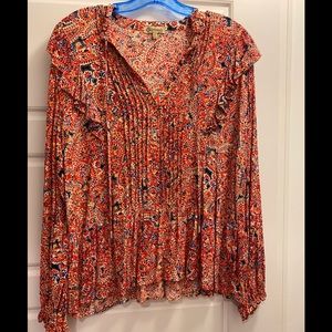 Democracy Ruffled Peplum top, size L
